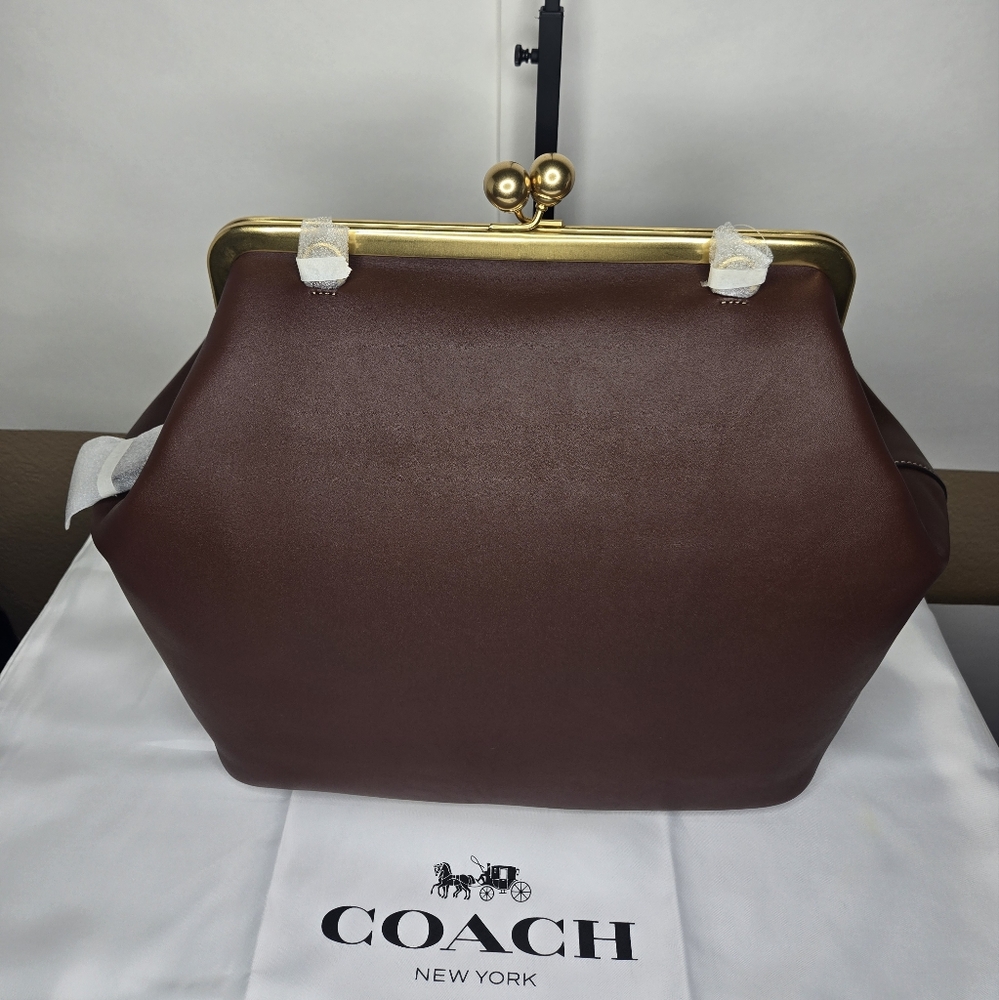 Coach Brown Shoulder Bag with Gold Accents!!
